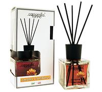 Diffusore profumo per ambienti a bastoncino 200 ml. linea Cubo in 12 fragranze. Italy (ambra e sandalo)