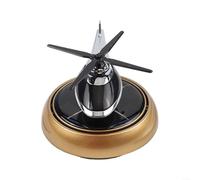 Diffusore rotante ad energia solare per auto, con design ornamentale a forma di aeroplano, per rinfrescare l'ambiente sostenibile (oro Colonia)