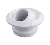 Diffusore rotondo da 15,2 cm, regolabile, girevole, in plastica ABS, bianco, per installazione a parete o soffitto, per soggiorno, cucina, bagno, ufficio