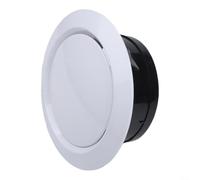 Diffusore rotondo in ABS bianco, regolabile, per installazione a soffitto o a parete, griglia di ventilazione circolare per bagno, cucina, ufficio, riscaldamento (150 mm)