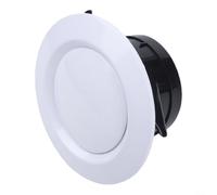 Diffusore rotondo in ABS bianco, regolabile, per installazione a soffitto o a parete, griglia di ventilazione circolare per bagno, cucina, ufficio, riscaldamento (100 mm)