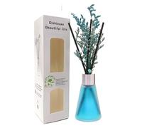 Diffusore Set Reed Rattan Immortale Pianta Fiore 50 ML Conico Bottiglia di Vetro Riutilizzabile Diffusore di Olio per Aromaterapia Senza Fuoco e Diffusore di Canna Stick (oceano)