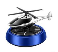 Diffusore solare per auto con funzione purificatore d'aria rotante, stile come ornamento per aeroplano, offre un profumo naturale per un migliore ambiente del veicolo (blu profondo)
