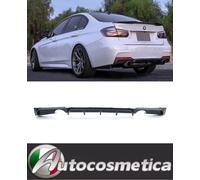 Diffusore sottoparaurti posteriore ABS per BMW Serie 3 F30 11-19 NERO OPACO