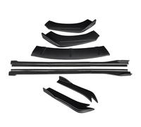 Diffusore Splitter Kit Di Spoiler Paraurti Anteriore Auto, Minigonne Laterali, Per VW Per Passat Per CC 2013-2018, Angolo Avvolgimento Posteriore(Matte Black)