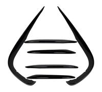 Diffusore Spoiler Anteriore Per Benz W213 S213 Per AMG Line Auto Sopracciglio Palpebre Faro Paraurti Anteriore Lip Splitter Spoiler Fendinebbia Trim Tuning(Glossy Black Set)