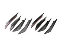 Diffusore Spoiler Anteriore Per Subaru Per WRX Per STI 2000-2022 Universale Paraurti Anteriore Splitter Fin Canard Diffusore Spoiler Ala 4PCS(Nero)