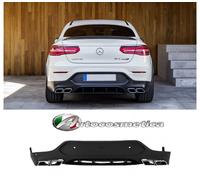 Diffusore spoiler paraurti marmitte cromo per Mercedes GLC C253 Coupé 2015-2022-