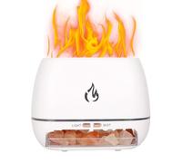 Diffusore Ultrasonico - Umidificatore Aromi Fredda con Sale Rosa - Umidificatore A Fredda Con Luce A 7 Colori Per Meditazione, Yoga, Studio, Bagno, Spa, Appassionati, Donne