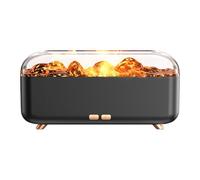 Diffusore umidificatore di fiamma di fuoco generico 7 colori umidificatori d'aria per il desktop per la casa (grigio)
