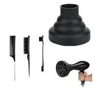 Diffusore universale per capelli, diffusore in silicone, accessorio per asciugacapelli, diffusore pieghevole, per capelli naturalmente ricci e ondulati