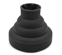 Diffusore universale pieghevole per asciugacapelli, in silicone, portatile, viaggio, per saloni di parrucchiere, adatto per ugelli 3,6 cm a 5,1 cm (nero)