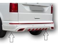 Diffusore Verniciato Nero Adatto Per VW Bus T6 Tuning Paraurti Posteriore
