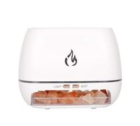 Diffusori ad ultrasuoni per aromaterapia - Diffusore di oli con pietre di sale - Umidificatore di olio con luce fredda a 7 colori per meditazione yoga SPA casa bagno
