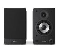 Sharp Cp-Ss30(Bk) Altoparlanti Attivi Da Desktop 60W Rms Chassis Legno Bluetooth 5.0 Usb Black
