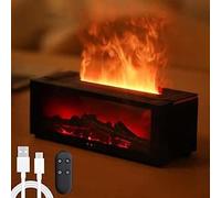 Diffusori di Oli Aromatici per Camino, Elettrico, 7 Colori, Diffusore di Fiamme, Oli Essenziali, 150 ml, Umidificatore con Vapore Acqueo, Camino, Telecomando e Timer, Profumo per Ambienti Elettrici