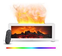 Diffusori di Oli Aromatici per Camino, Elettrico, 7 Colori, Diffusore di Fiamme, Oli Essenziali, 150 ml, Umidificatore con Vapore Acqueo, Camino, Telecomando e Timer, Profumo per Ambienti Elettrici