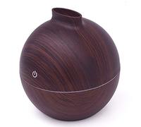 Diffusori di oli essenziali, diffusore di aromi, umidificatore tavolo Mini LED USB Air, per camera letto, ufficio(Grano di legno scuro)