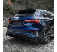 Diffusori Laterali Posteriori Oneway compatibili con Audi A3 8Y Sportback S3/S-Line 2020-2024 - Nero lucido