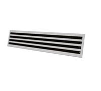 Diffusori Lineari a 4 Feritoie in Alluminio Anodizzato o Bianco RAL9010 DLF20 Con Deflettore