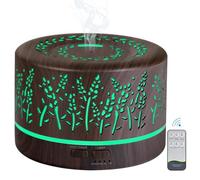 Diffusori oli essenziali 500ml umidificatore ambiente, diffusore di oli essenziali con timer, 7 colori di luce LED per ufficio, spa, yoga, casa