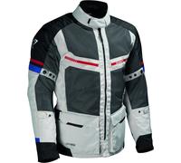 DIFI Corsica Aerotex Giacca tessile moto, nero-grigio-rosso, taglia 4XL per maschi