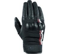 DIFI Reptile Guanti da moto traforati, nero/bianco/rosso, Taglia L