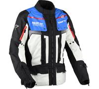 DIFI Sierra Nevada 4 Giacca tessile da motocicletta impermeabile, grigio/nero/blu, Taglia M