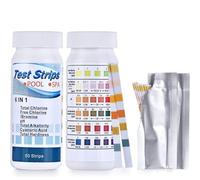 DIFLAX 150 Pezzi Strisce Test Piscina 6 in 1, PH Test Piscina, Test Acqua Piscina, Cloro Test, Bromo Test, Alcalinità Test, per Piscine, Spa, Vasca Idromassaggio