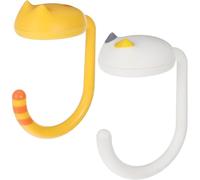 DIFLAX 2 Pezzi Appendi Borsa da Tavolo, Gancio Borsa da Tavolo, Porta Borse da Tavolo, Design Gatto Gancho Borsa, Pieghevoli, Antiscivolo, Per Scrivania, Ristorante, Carino e Utile