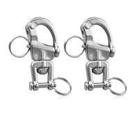 DIFLAX 2 Pezzi Moschettone Girevole Moschettone in 316 Acciaio Inossidabile Sgancio Rapido Moschettone Moschettone Moschettone Girevole Sgancio Rapido Grilli Girevole Grillo per Barche a Vela (70mm)