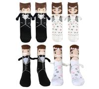 DIFLAX 2 Pezzi Sposa E Sposo Calzini, Regali di Nozze,Calzini Da Sposa Divertenti, Calzini da Sposa Sono il Regalo Perfetto per Gli Sposi,Calzini da Sposa per Gli Sposi Idee Divertenti Regali di Nozze