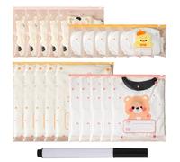 DIFLAX 20 Pezzi Bustine Corredino Neonato Ospedale con 1 Penna Borsa Parto Ospedale Mamma Borsa Ospedale Parto Cambio Neonato Ospedale Riutilizzabili per Asilo e Viaggi (4 Misure)