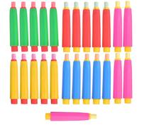 DIFLAX 25 Pezzi Porta Gessetti Regolabile, Chalk Holders Colorati, Plastica, 9x1.8x1.8cm, per Insegnanti, Bambini, Scuola, Ufficio, Casa
