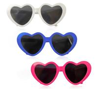 DIFLAX 3 Pezzi Accessori per Bambole 35-45 cm, Occhiali per Bambole in Forma di Cuore, Adatti a Bambole New Born da 35-43 cm, per New Born Baby Doll, accessori bambole reborn, Regali per ragazze