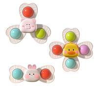 DIFLAX 3 Pezzi Giocattolo a Ventosa Bambino, Spinner Bambini, Giochi Bagnetto Bambino, Giocattolo Sensoriale, Giochi da Viaggio, Giocattolo da Tavolo per Bambini Rotativo con Forme