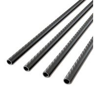 DIFLAX 4 Pezzi Barre en Fibre de Carbone, Tige de Carbone de 4 mm x 300 mm pour avion RC, Bricolage, Cerf-Volant, Tube d'Aile de Quadricoptère, Réparation de Bras