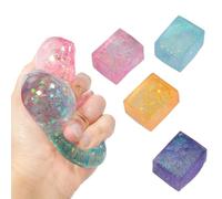 DIFLAX 4 Pezzi Blocchi Antistress Adulti Fidget, Blocchi palline antistress for cubetti di ghiaccio, Blocchi Antistress Bambini, Pallina Antistress Blocchi, per Il Sollievo Dall'Ansia
