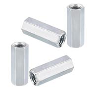 DIFLAX 4 Pezzi Dado Lungo M10, Barra Filettata M10, Dado Esagonale, Acciaio Inossidabile, Dadi di Accoppiamento, Connettore per Filettature, pour Montaggi, Fixazioni e Conexioni di Barre Filettate