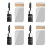 DIFLAX 4 Pezzi Kit Riparazione Parabrezza Auto, Liquido Riparazione Vetri Auto, Kit di Strumenti di Riparazione Parabrezza, per Riparare Le Incrinature, Scheggiature, Fessure e Graffi