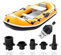 DIFLAX 6 Pezzi Adattatore per Pompa Paddle Board, Adattatore Pompa SUP, Accessorio per Pompa per Kayak, Adattatore di Gonfiaggio con 4 Ugelli Valvola Aria per Canoa Gonfiabile, Stand up Paddle Board