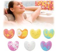 DIFLAX 7 Pezzi Love Heart Value Bath Bomb Gift Set, Bombe da Bagno per Bambini, Bombe da Bagno in Schiuma Naturale e Organica per Ragazze e Ragazzi per Regali di Compleanno