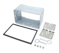 DIFLAX Plancia Autoradio 2 Din, Telaio Montaggio Doppio Din, Cornice Autoradio, Metallico, Universale, Per Stereo, Lettore DVD, Navigazione GPS, Compatibile con Vari Modelli, Stabile