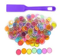 DIFLAX Set di Bastoncini magnetici da Bingo bacchetta magnetica per bambini 100 Multicolore Gettoni magnetici del Lotto per contare Le Patatine Scolastiche e i Giochi di Plastica (Set Viola)