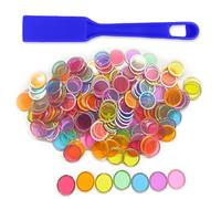 DIFLAX Set di Bastoncini magnetici da Bingo bacchetta magnetica per bambini 100 Multicolore Gettoni magnetici del Lotto per contare Le Patatine Scolastiche e i Giochi di Plastica (Set Blu)