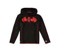 DIFUZED Batman Felpa con Cappuccio Technical Logo Nuovo Ufficiale Uomo Nero Zipped Size L