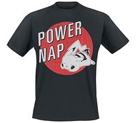 Difuzed Camiseta Pikachu Power Nap Pokemon, Nero, XL Uomo