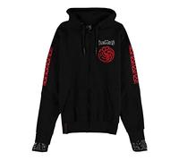 DIFUZED Game Thrones Got - House of The Dragon - Uomo Hero Item Zipper Felpa con Cappuccio, Black, X-Large Unisex-Bambini e Ragazzi, Cartone, Set Nero, XL