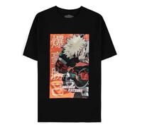 Difuzed My Hero Academia - Black Bakugo Katsuki Uomo Sh Unisex-Bambini e Ragazzi, Schwarz, M