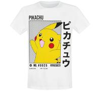 Difuzed Pokémon Pikachu Uomo T-Shirt Bianco M 100% Cotone Regular